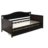 Hearth and Haven Twin Daybed with 2 Drawers, Espresso