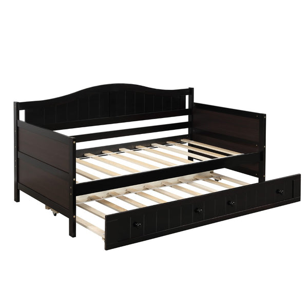English Elm Twin Cottage Beadboard Daybed with Pull-out Trundle Pinewood Frame Guest Room WF192861AAP