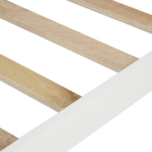 English Elm Bed Frame Twin Platform with Paneled Headboard Pinewood Slats No Box Spring Needed LP000070AAK