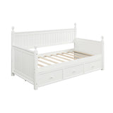 Hearth and Haven Wood Daybed with Three Drawers , Twin Size Daybed, No Box Spring Needed , White WF295565AAK