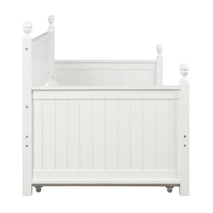 English Elm Twin Pine Wood Daybed with Pull Out Trundle Slatted Classic Guest Room Frame WF295566AAK