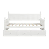 Hearth and Haven Wood Daybed with Three Drawers , Twin Size Daybed, No Box Spring Needed , White WF295565AAK