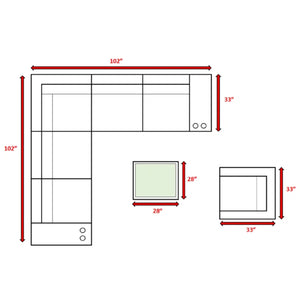 English Elm 5-Person Wicker Patio Set with Cushions Fully Assembled — 7-Piece Weatherproof Aluminum Sofa Set, Plush 5" Cushions Espresso B120S00167