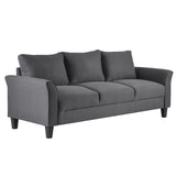 English Elm Polyester-Blend 3 Pieces Sofa Set, Living Room Set