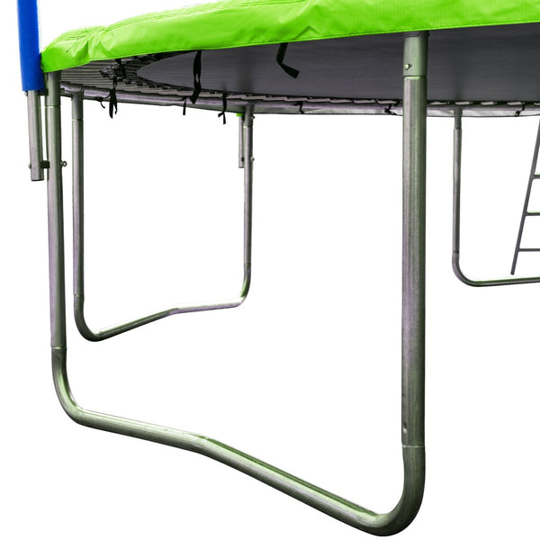 English Elm 16ft Outdoor Trampoline with Basketball Hoop Safety Enclosure Net and Access Ladder W285S00377