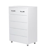 Hearth and Haven Six Drawer Side Table-White W28203339