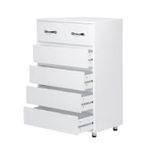 Hearth and Haven Six Drawer Side Table-White W28203339