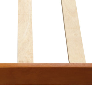 English Elm Wood Pine Platform Bed Oak Finish Low Profile Frame with Headboard for Twin Xl WF191767AAL
