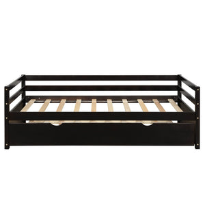 English Elm Daybed with Pull Out Trundle Twin Pine Wood Frame Guest Room Sleep Solution WF191421AAP