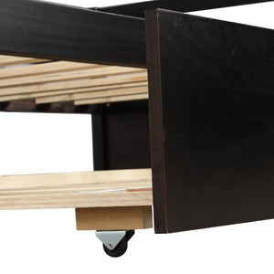 English Elm Daybed with Pull Out Trundle Twin Pine Wood Frame Guest Room Sleep Solution WF191421AAP