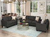 English Elm Polyester-Blend 3 Pieces Sofa Set