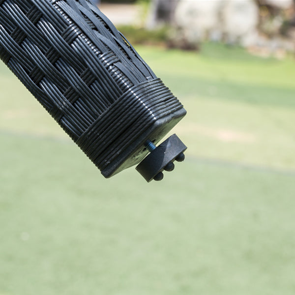 English Elm Eelifee 7-Piece Outdoor Wicker Dining Set With Acacia Wood Top - Stylish, Durable, And Comfortable! W329S00006