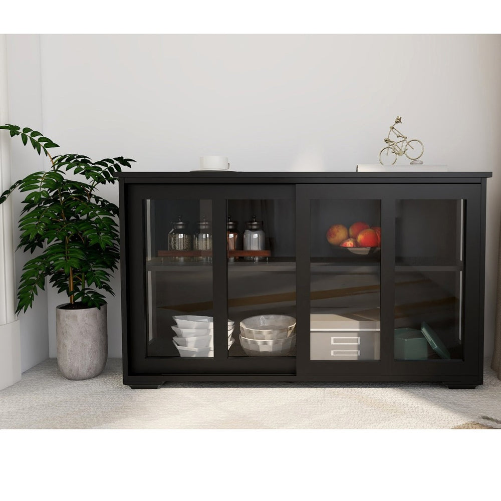 English Elm Bathroom Freestanding Storage Cabinet with Shutter Doors Open Shelf White Mdf W28215277