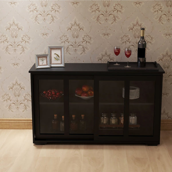 English Elm Bathroom Freestanding Storage Cabinet with Shutter Doors Open Shelf White Mdf W28215277
