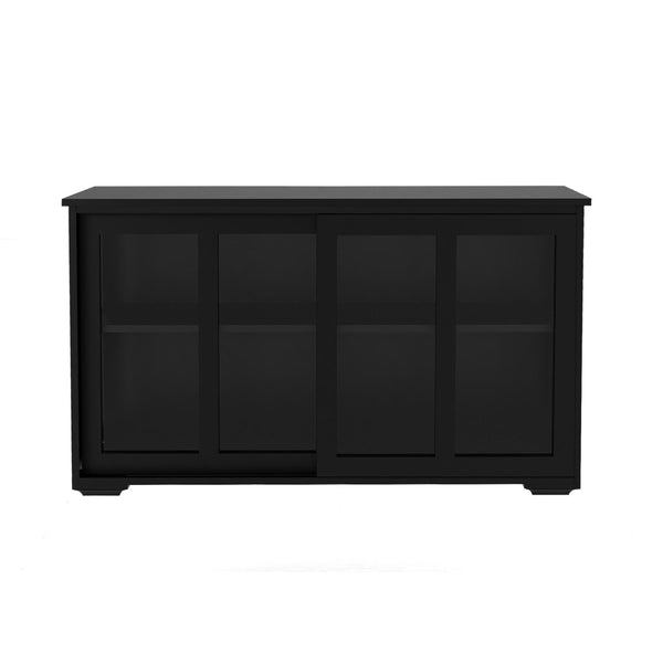English Elm Bathroom Freestanding Storage Cabinet with Shutter Doors Open Shelf White Mdf W28215277