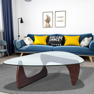 English Elm Home Modern Geometric Triangle Coffee Table Low Profile Contemporary Living Room Accent W30216917