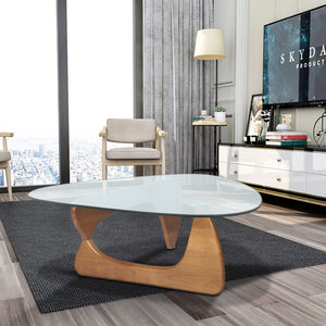 English Elm Home Modern Geometric Triangle Coffee Table Low Profile Contemporary Living Room Accent W30216918
