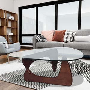English Elm Home Modern Geometric Triangle Coffee Table Low Profile Contemporary Living Room Accent W30216917