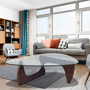 English Elm Home Modern Geometric Triangle Coffee Table Low Profile Contemporary Living Room Accent W30216917
