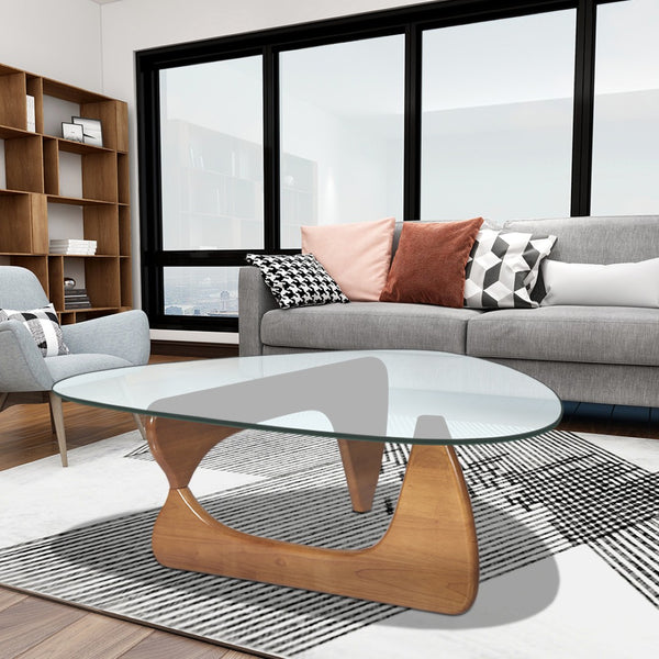English Elm Home Modern Geometric Triangle Coffee Table Low Profile Contemporary Living Room Accent W30216918