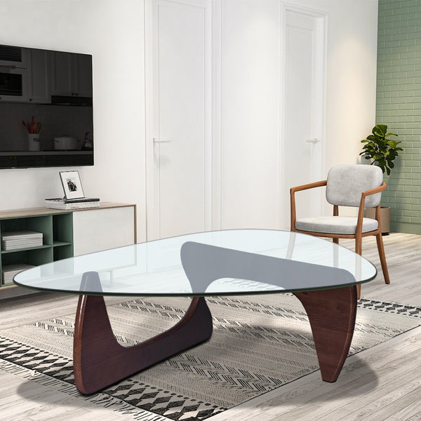 English Elm Home Modern Geometric Triangle Coffee Table Low Profile Contemporary Living Room Accent W30216917