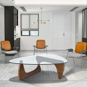 English Elm Home Modern Geometric Triangle Coffee Table Low Profile Contemporary Living Room Accent W30216918