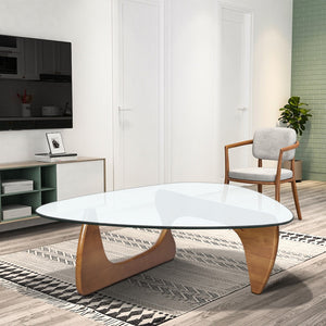 English Elm Home Modern Geometric Triangle Coffee Table Low Profile Contemporary Living Room Accent W30216918
