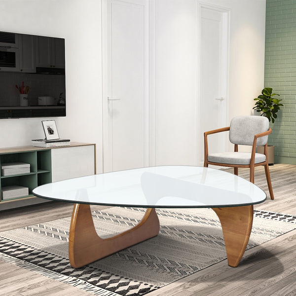 English Elm Home Modern Geometric Triangle Coffee Table Low Profile Contemporary Living Room Accent W30216918