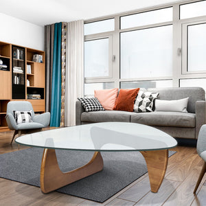 English Elm Home Modern Geometric Triangle Coffee Table Low Profile Contemporary Living Room Accent W30216918