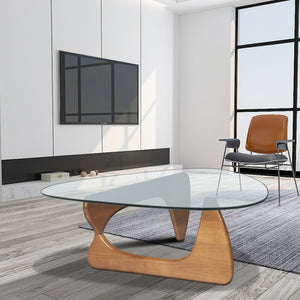 English Elm Home Modern Geometric Triangle Coffee Table Low Profile Contemporary Living Room Accent W30216918