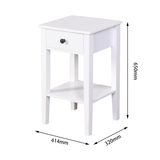 Hearth and Haven White Bathroom Floor-Standing Storage Table with a Drawer W40914889