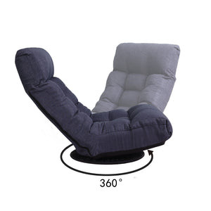 English Elm floor folding reclining chair for living room tatami dormitory—adjustable 3-position comfy space-saving sofa W24417915