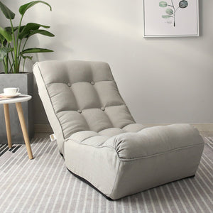 English Elm Single multifunctional folding floor chair – adjustable 3-angle reclining tatami sofa for living room comfort and space-saving convenience W24417861