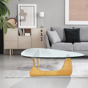 English Elm Home Modern Geometric Triangle Coffee Table Low Profile Design for Minimalist Living Rooms W30216920