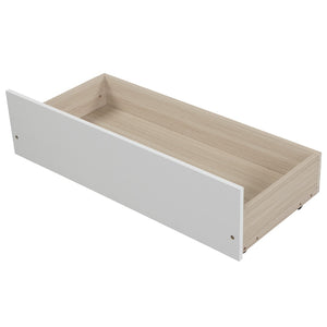 English Elm Twin Storage Platform Bed with Two Drawers Solid Pine Frame for Kids Rooms WF195105AAK