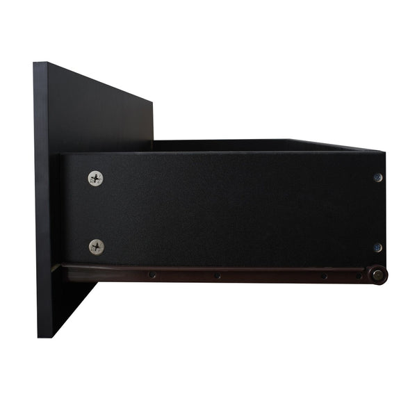 English Elm Black Media Console with Rgb Led Lighting Low Profile Gaming Living Room Stand W33115870