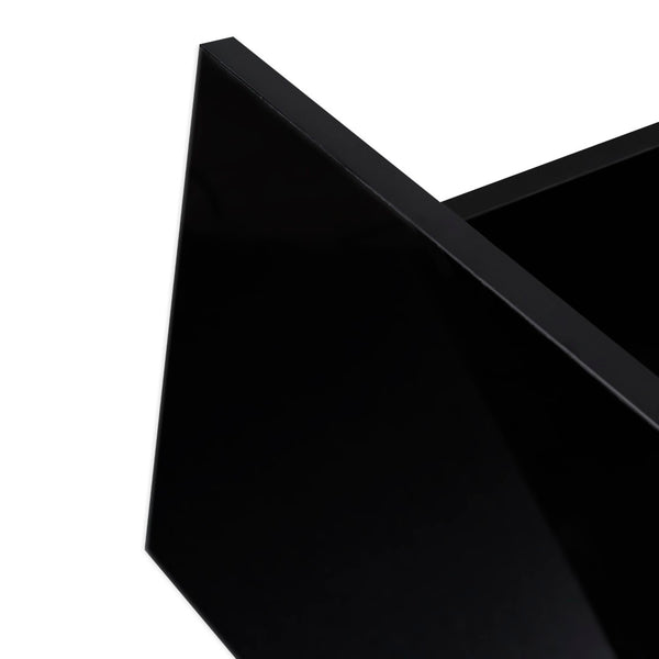 English Elm Black Media Console with Rgb Led Lighting Low Profile Gaming Living Room Stand W33115870