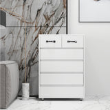 Hearth and Haven 6-Drawer Cabinet with Steel Tube Legs, White W28203339