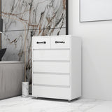 Hearth and Haven Six Drawer Side Table-White W28203339