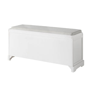 English Elm U_style Pinewood Entryway Bench with Drawers Baskets and Cushioned Seat for Mudroom White WF323641AAK