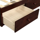 English Elm Orisfur. Twin Size Platform Storage Bed With 3 Drawers