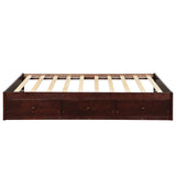 English Elm Orisfur. Twin Size Platform Storage Bed With 3 Drawers