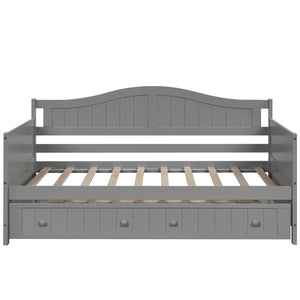 English Elm Twin Cottage Beadboard Daybed with Pull-out Trundle Pinewood Frame Guest Room WF192861AAE