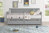 Hearth and Haven Aurascape Twin Size Daybed with 2 Storage Drawers, Grey W50426286