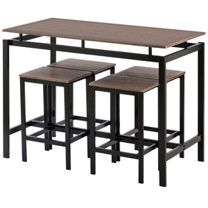 English Elm Trexm Space Saving Counter Height Dining Set with 4 Stools for Compact Kitchens WF196232AAP