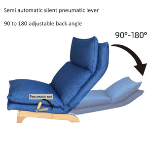 English Elm Lazy multifunctional floor chair — foldable reclining sofa for living room, bedroom, balcony comfort and ergonomic support W24425425