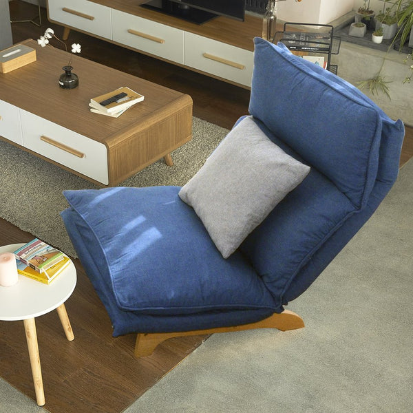 English Elm Lazy multifunctional floor chair — foldable reclining sofa for living room, bedroom, balcony comfort and ergonomic support W24425425
