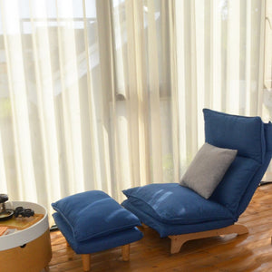 English Elm Lazy multifunctional floor chair — foldable reclining sofa for living room, bedroom, balcony comfort and ergonomic support W24425425