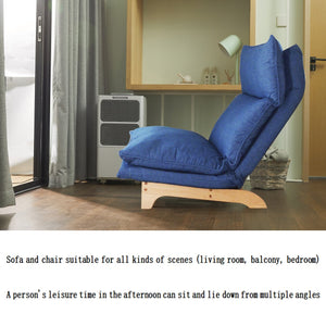 English Elm Lazy multifunctional floor chair — foldable reclining sofa for living room, bedroom, balcony comfort and ergonomic support W24425425