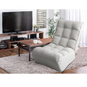 English Elm Single multifunctional folding floor chair – adjustable 3-angle reclining tatami sofa for living room comfort and space-saving convenience W24417861